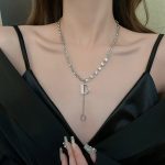 Dior Letter Necklace Silver For Women
