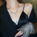 Dior Letter Necklace Silver For Women