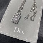 Dior Letter Necklace Silver For Women