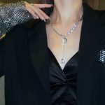 Dior Letter Necklace Silver For Women