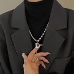 Dior Letter Necklace Silver For Women