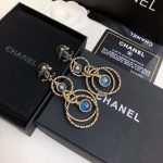 Chanel Multi Circles Earrings Gold Tone For Women