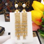 Dior Pearl Stud Earrings Gold For Women