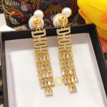 Dior Pearl Stud Earrings Gold For Women