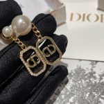 Dior Pearl Tassel Earrings Gold For Women