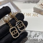Dior Pearl Tassel Earrings Gold For Women