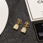 Chanel Perfume Bottle Earrings White For Women