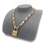 Dior Pin Buckle Necklace Gold For Women