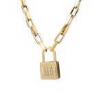 Dior Pin Buckle Necklace Gold For Women