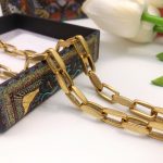 Dior Pin Buckle Necklace Gold For Women