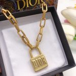 Dior Pin Buckle Necklace Gold For Women