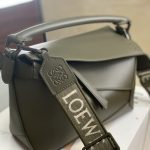 Loewe Small Puzzle Bag White/Yellow/Green Khaki/Pink For Women 9.4in / 24cm A510S21X88