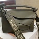 Loewe Small Puzzle Bag White/Yellow/Green Khaki/Pink For Women 9.4in / 24cm A510S21X88