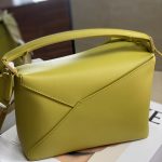 Loewe Small Puzzle Bag White/Yellow/Green Khaki/Pink For Women 9.4in / 24cm A510S21X88