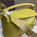 Loewe Small Puzzle Bag White/Yellow/Green Khaki/Pink For Women 9.4in / 24cm A510S21X88