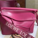 Loewe Small Puzzle Bag White/Yellow/Green Khaki/Pink For Women 9.4in / 24cm A510S21X88