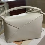 Loewe Small Puzzle Bag White/Yellow/Green Khaki/Pink For Women 9.4in / 24cm A510S21X88