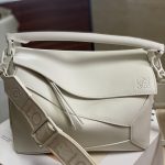 Loewe Small Puzzle Bag White/Yellow/Green Khaki/Pink For Women 9.4in / 24cm A510S21X88