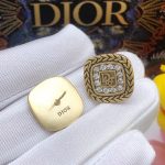 Dior Square Diamond Ttud Earrings Gold For Women
