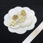 Dior Star CD Diamond Stud Earrings Gold For Women