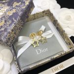 Dior Star CD Diamond Stud Earrings Gold For Women