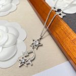 Dior Star Necklace Silver For Women