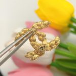 Chanel Wheat Earrings Gold For Women