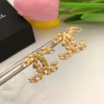 Chanel Wheat Earrings Gold For Women