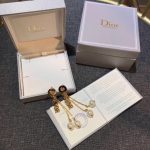 Dior J-A-D-I-O-R Earrings Gold Tone For Women