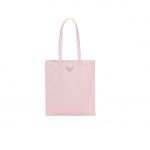 Prada Small Antiqued Nappa Tote Bag In Pink/Black For Women 12.9 in/ 33cm 1BG459_UVL_F0E18_V_OOO