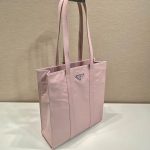 Prada Small Antiqued Nappa Tote Bag In Pink/Black For Women 12.9 in/ 33cm 1BG459_UVL_F0E18_V_OOO
