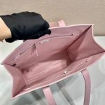Prada Small Antiqued Nappa Tote Bag In Pink/Black For Women 12.9 in/ 33cm 1BG459_UVL_F0E18_V_OOO