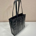 Prada Small Antiqued Nappa Tote Bag In Pink/Black For Women 12.9 in/ 33cm 1BG459_UVL_F0E18_V_OOO