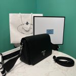 Prada Small Shoulder Bag In Black For Women 9in/ 23cm 1BD314_2DKV_F0002_V_3OO