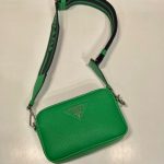 Prada Small Shoulder Bag In Green For Women 7.5in/ 19cm 1BH192_2DKV_F0YFM_V_3OO