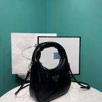 Prada Soft Padded Nappa Mini-Bag In Black For Women 8.2 in/ 21cm 1BA384_2DYI_F0002_V_OVM