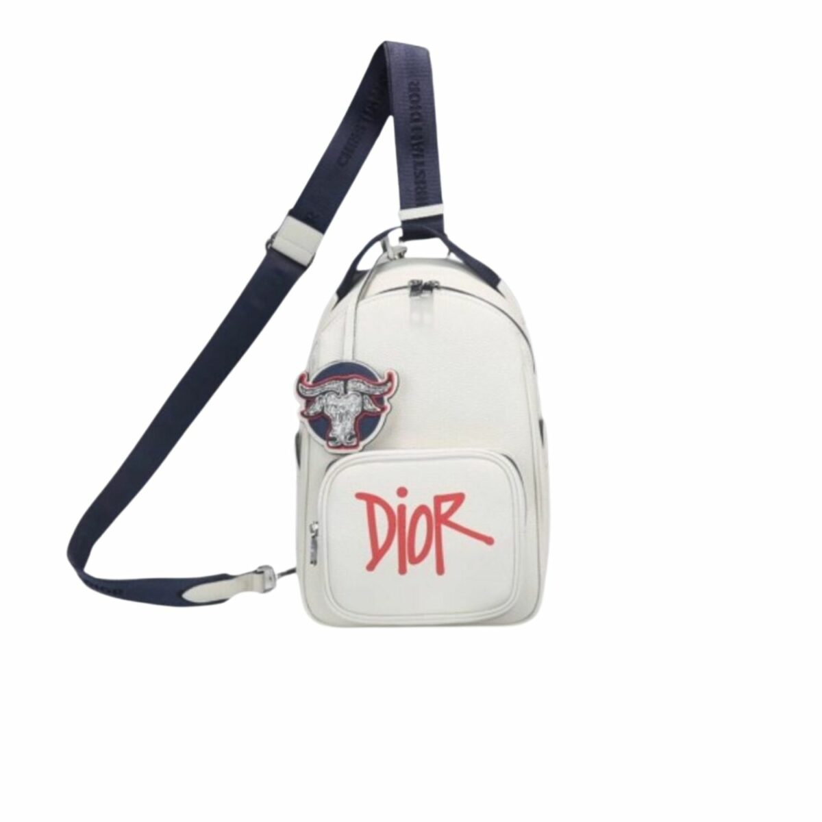 Dior Mini Rider Sling Bag White For Men 12.5 in/32 cm