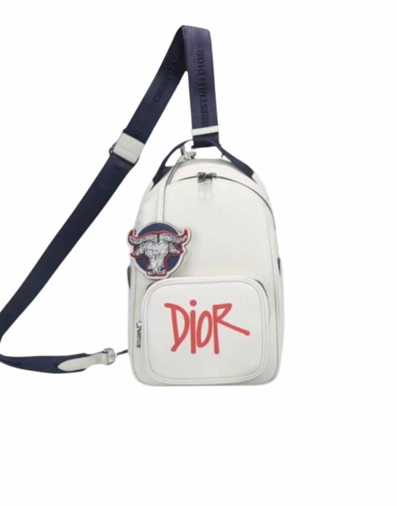 Dior Mini Rider Sling Bag White For Men 12.5 in/32 cm