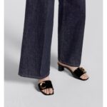 C'Est Dior Heeled Slide Black For Women KCQ889VNI_S900