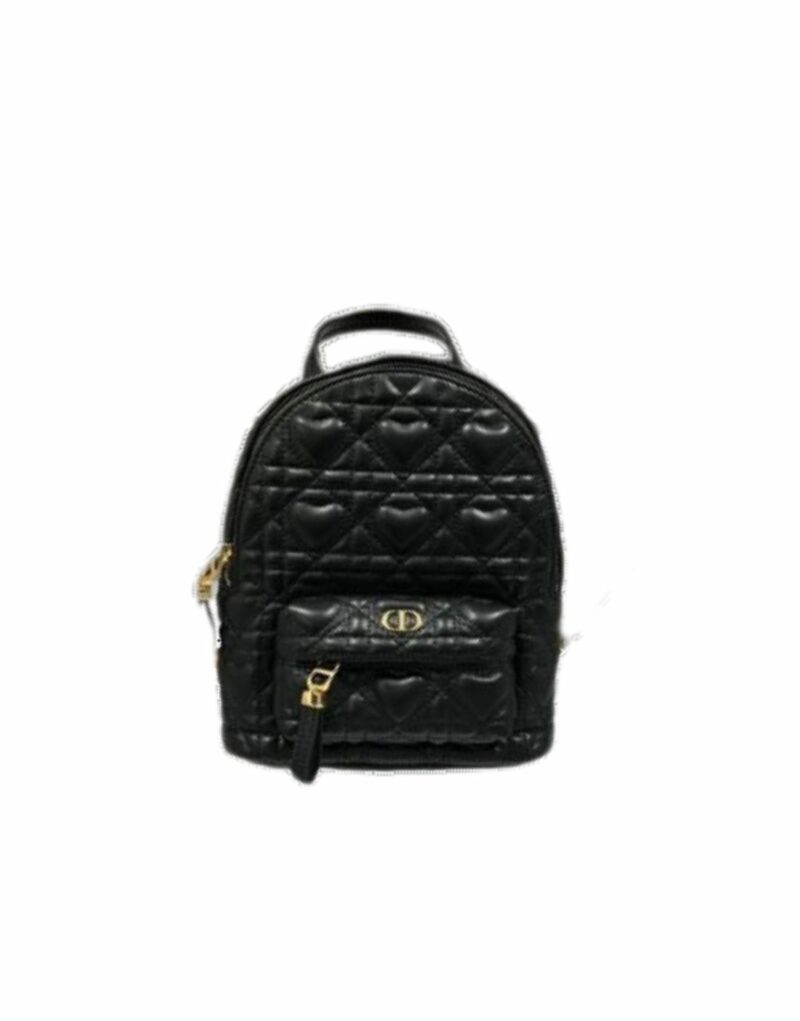 Dior Mini Dior Backpack Cannage Black For Men 8 in/21cm
