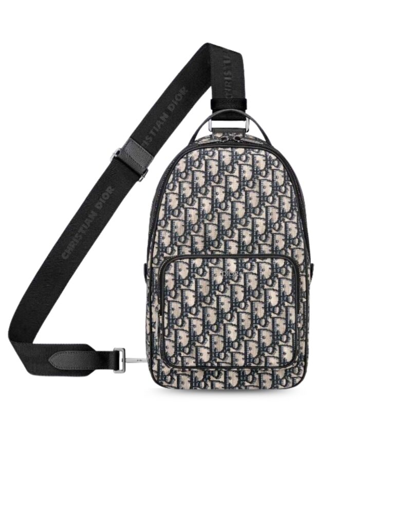 Dior Mini Rider Sling Bag Black And White For Men 12.5 in/32 cm