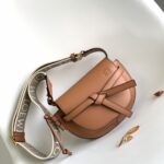 Loewe Mini Gate Dual Bag Beige/Brown/Dark Brown For Women 8.3in / 21cm A650N46X13