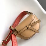 Loewe Mini Gate Dual Bag Beige/Brown/Dark Brown For Women 8.3in / 21cm A650N46X13
