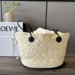 Loewe Small Anagram Basket Bag Beige/Black For Women 15in / 38cm A223P65X01