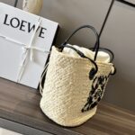 Loewe Small Anagram Basket Bag Beige/Black For Women 15in / 38cm A223P65X01