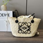 Loewe Small Anagram Basket Bag Beige/Black For Women 15in / 38cm A223P65X01