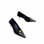 Gucci Gg Two-Tone Mid-Heel Pump Light Black And Black For Women