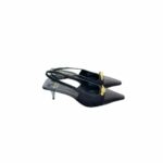 Gucci Gg Two-Tone Slingback Mid-Heel Pump Black And Light Black For Women