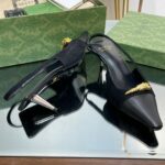 Gucci Gg Two-Tone Slingback Mid-Heel Pump Black And Light Black For Women