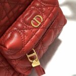 Dior Mini Dior Backpack Cannage Red For Men 8 in/21cm
